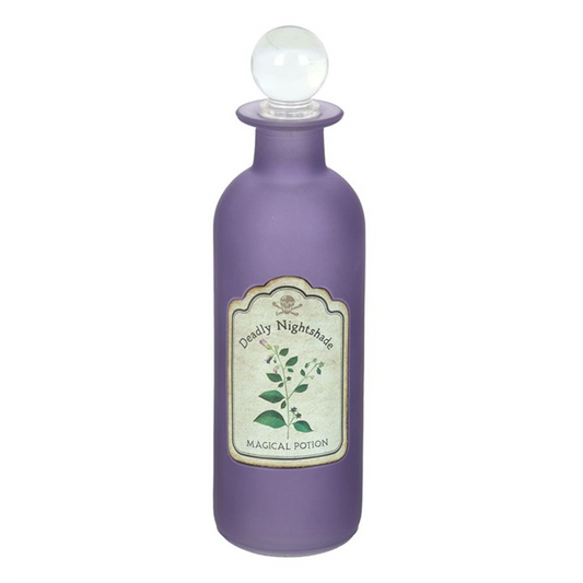 Deadly Nightshade Decorative Glass Potion Bottle