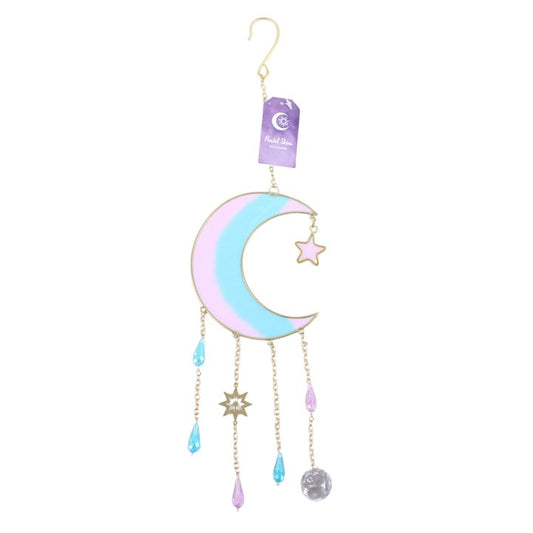 Iridescent Crescent Moon Suncatcher