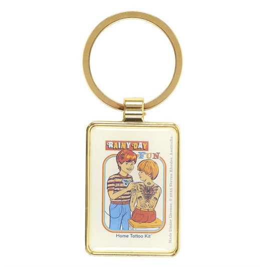 Rainy Day Fun Keyring by Steven Rhodes