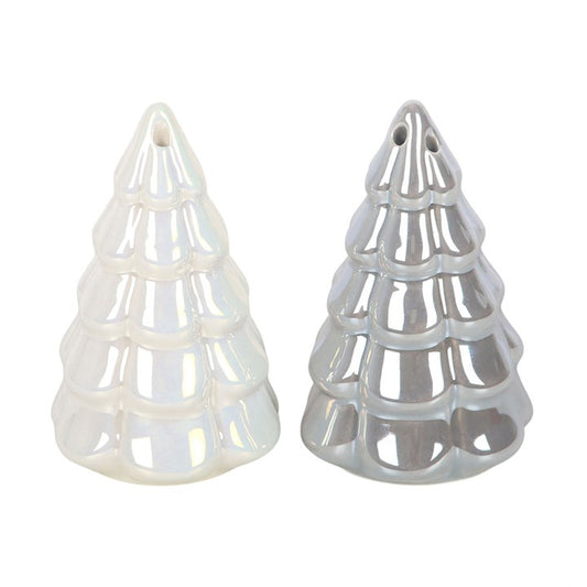 Iridescent Fir Tree Salt and Pepper Shakers