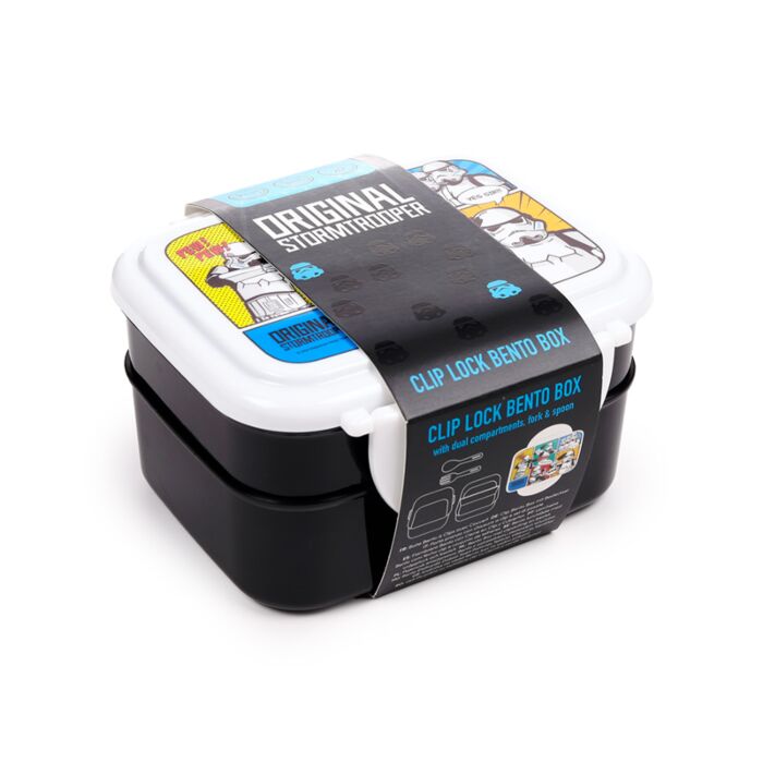 Bento Clip Lock Lunch Box with Cutlery - The Original Stormtrooper Pop Art