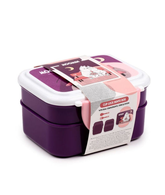 Bento Clip Lock Lunch Box with Cutlery - Moomin