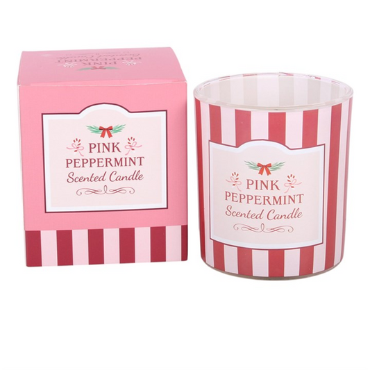 Pink Peppermint Scented Candle