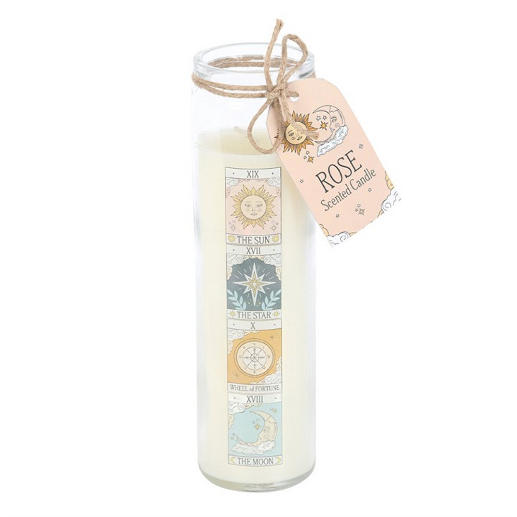 Vintage Tarot Rose Tube Candle