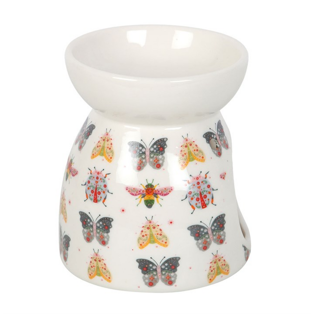 Floral Bug Print Oil Burner and Wax Warmer