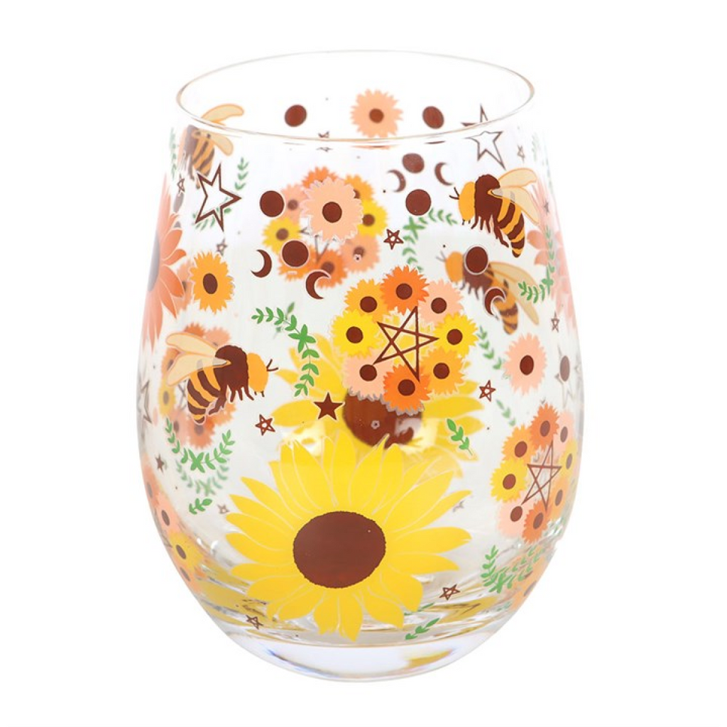 Bee Radiant Print Stemless Glass