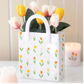 Tulip Print Ceramic Bag-Shaped Flower Vase