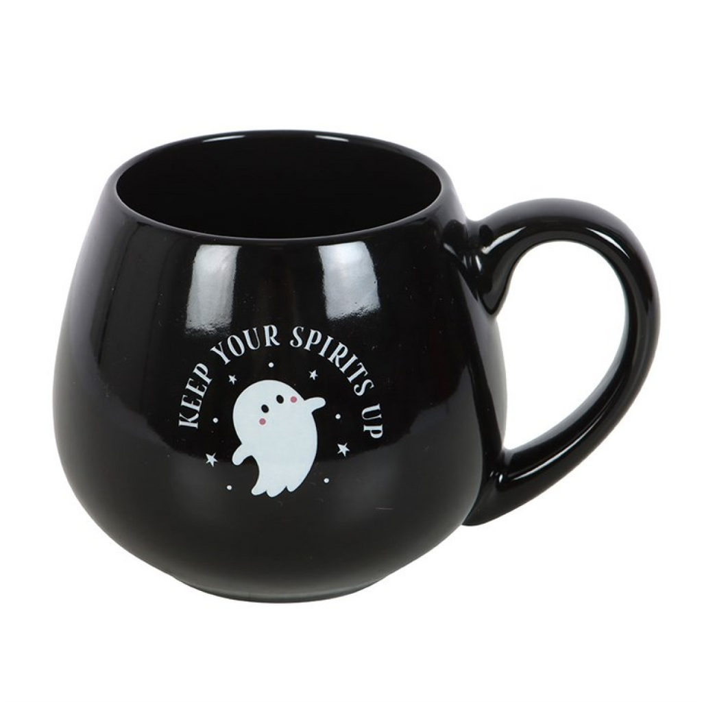Keep Your Spirits Up Rounded Ghost Mug