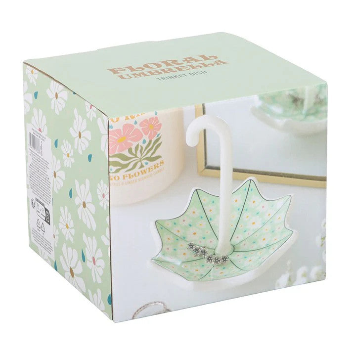 Floral Umbrella Trinket Dish