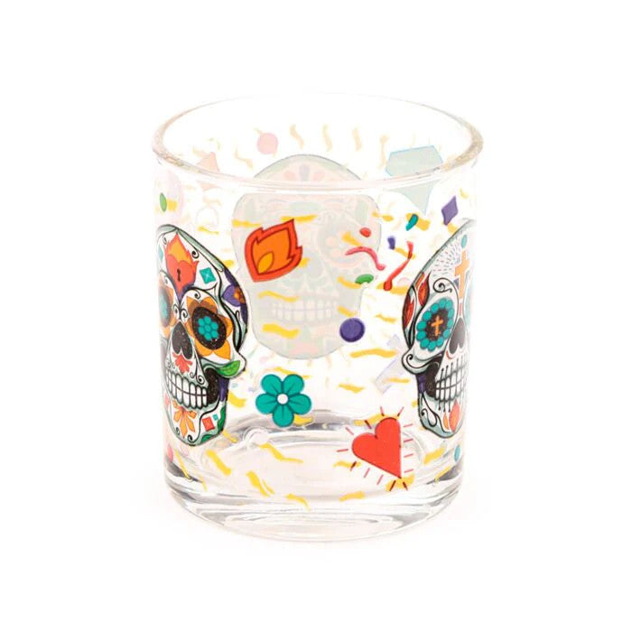 Glass Tumbler Set of 2 (250ml) - Day of the Dead
