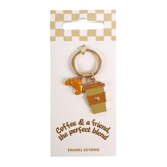 Coffee and a Friend Keyring