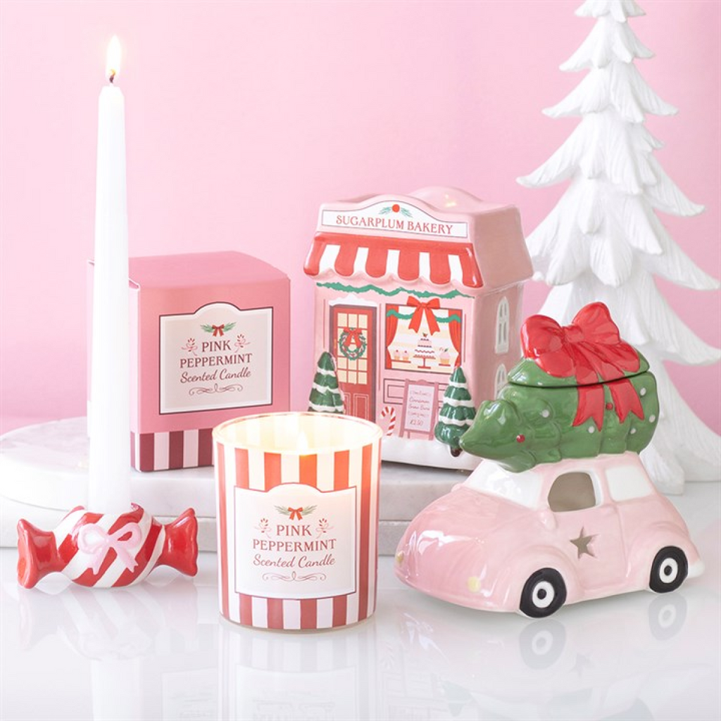 Christmas Candy Taper Candle Holder