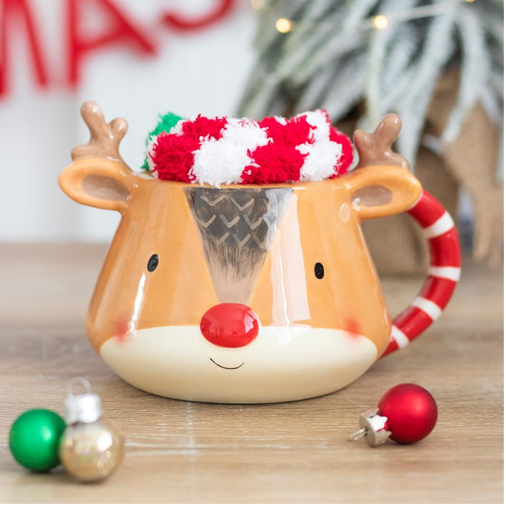 Reindeer Mug and Socks Set