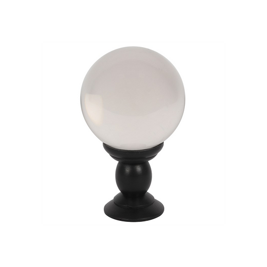Large Clear Crystal Ball on Stand