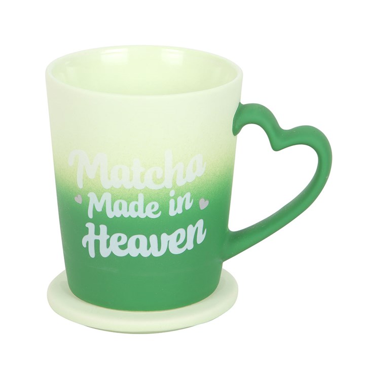 Matcha Made in Heaven Mug with Coaster Lid
