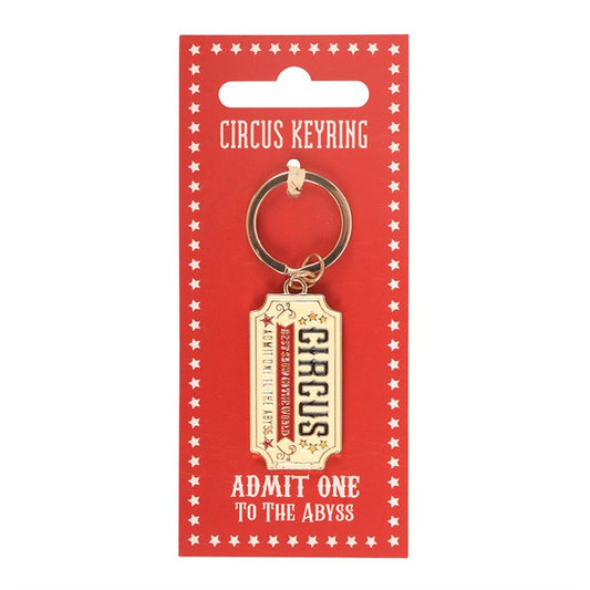 Admit One to the Abyss Circus Ticket Keyring