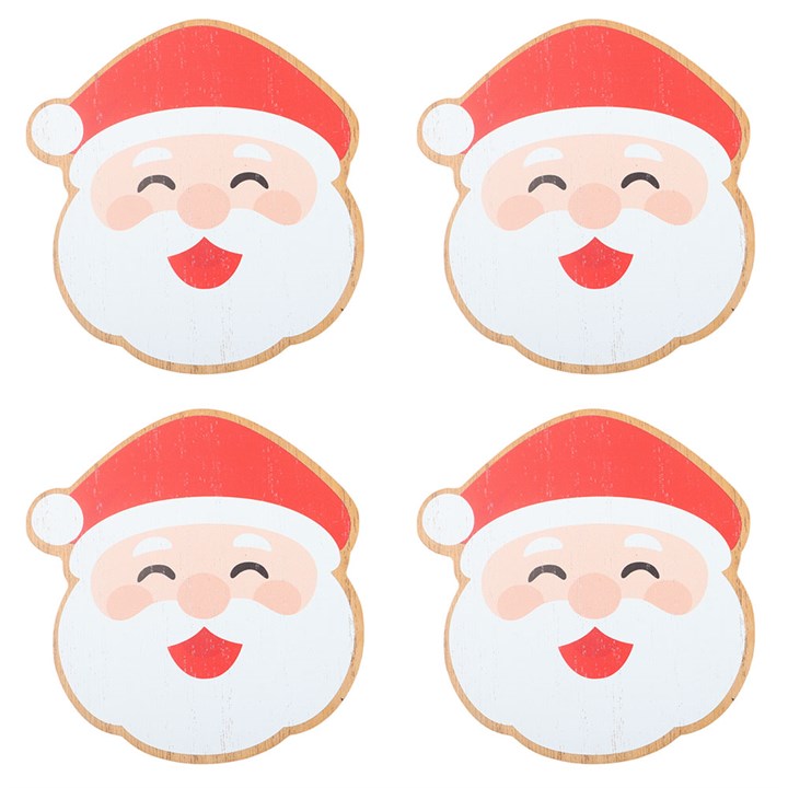 Jolly Santa Christmas Coaster Set