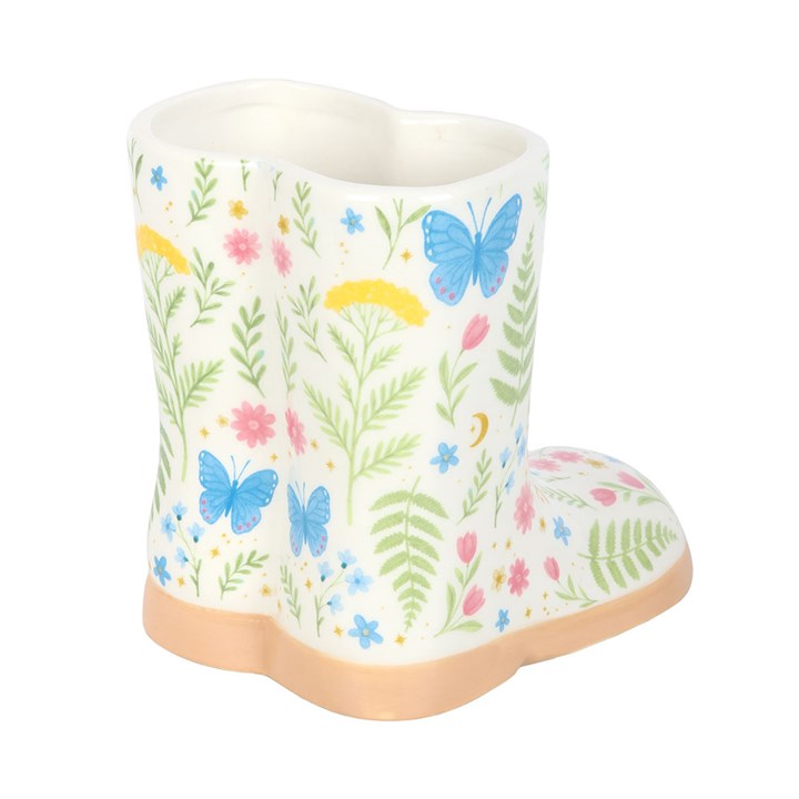 Luna Bloom Floral Print Welly Boot Planter