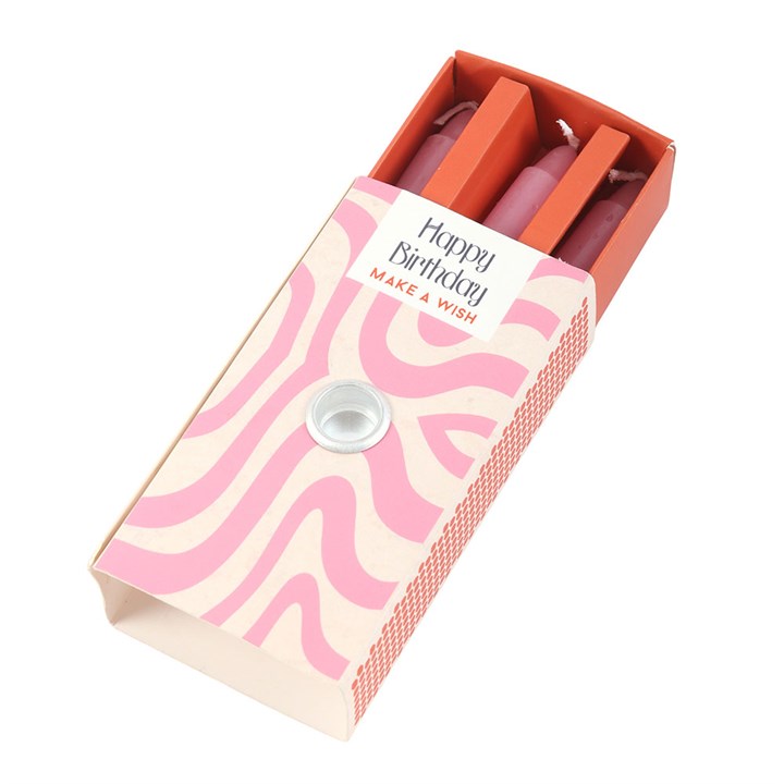 Set of 3 Happy Birthday Candles in a Box