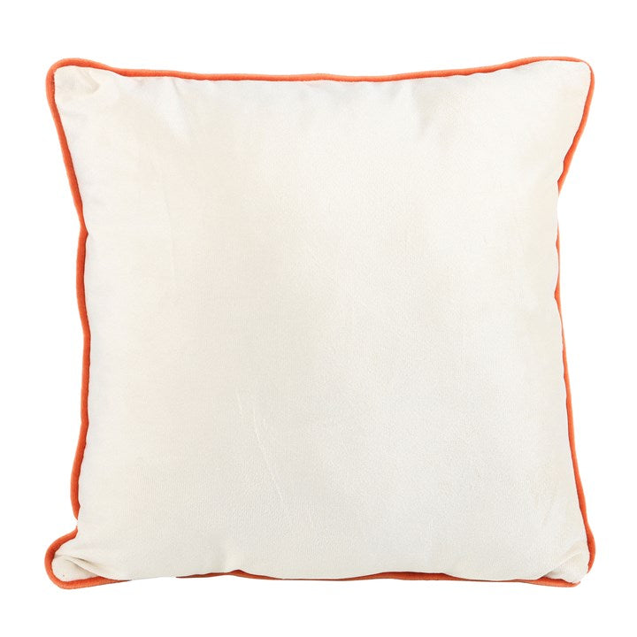 35cm Square Spooky Cat and Pumpkin Print Cushion