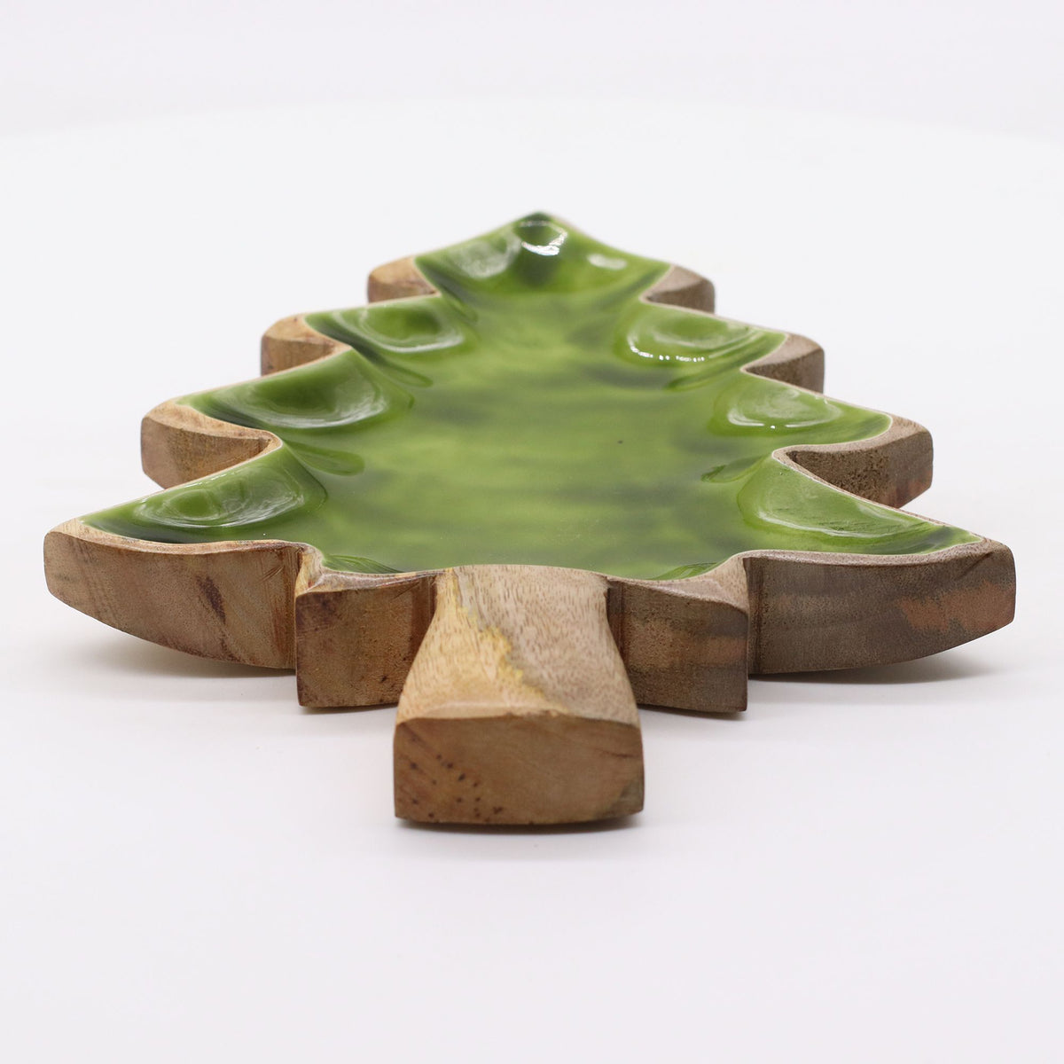 Lost in the Forrest -  Enamel Tree Wooden Bowl - 25x19cm