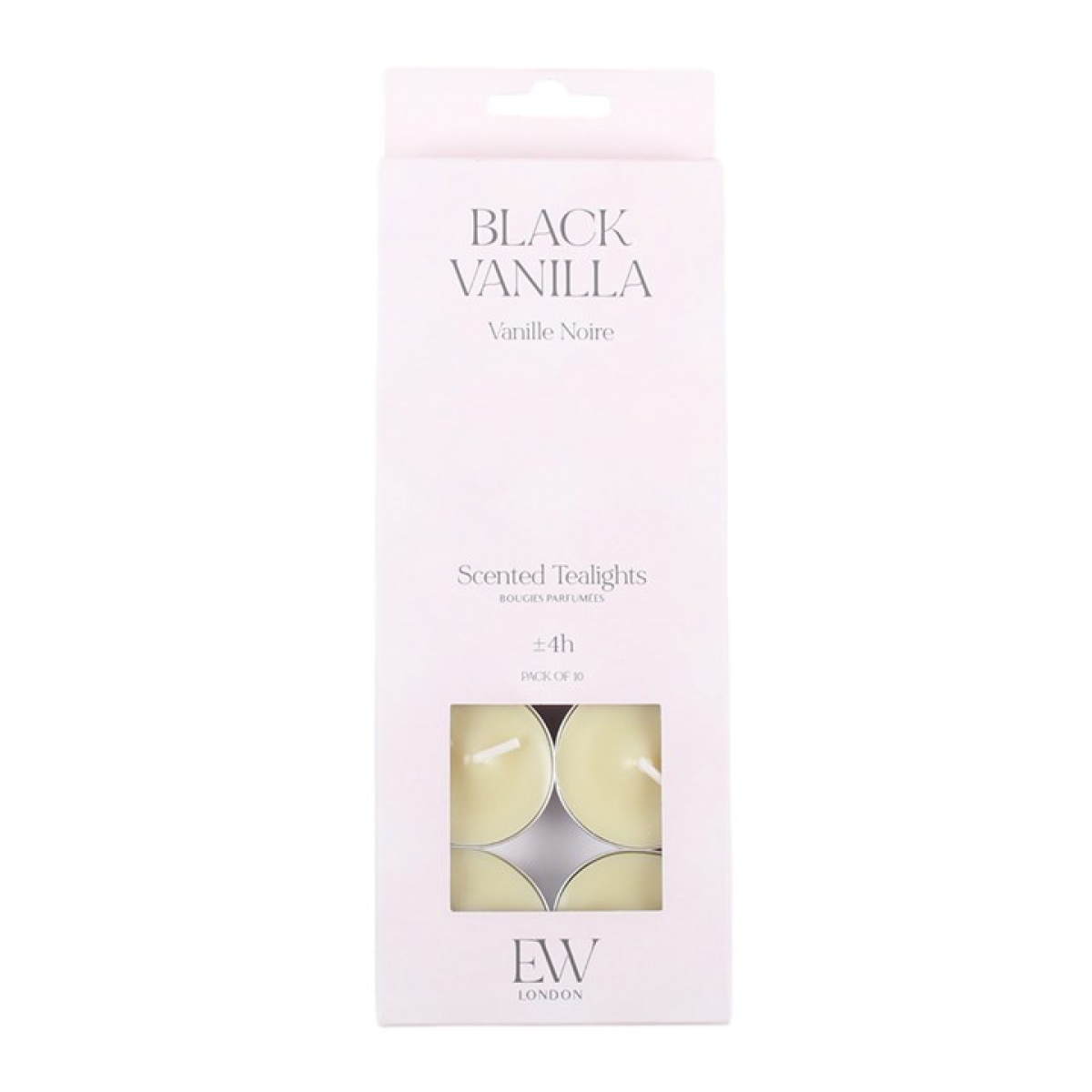 Pack of 10 Black Vanilla Scented Tealights