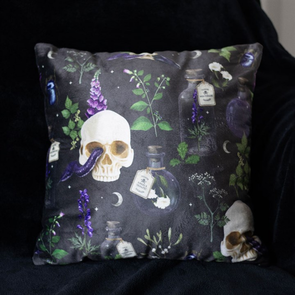 35cm Square Venom & Vines Print Cushion