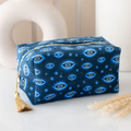 All Seeing Eye Print Velvet Makeup Bag