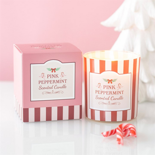 Pink Peppermint Scented Candle