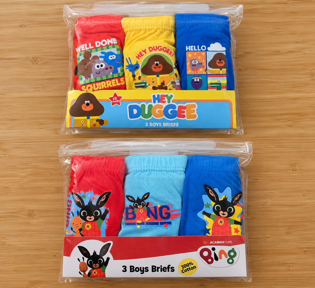 Boys Underwear Briefs Hey Duggee and Bing 1-5 years