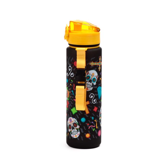 600ml Shatterproof Pop Top Water Bottle - Day of the Dead