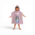 Bluey hooded poncho towel kids Pink