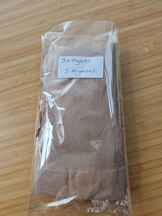 Girls 3 pack beige silky tights