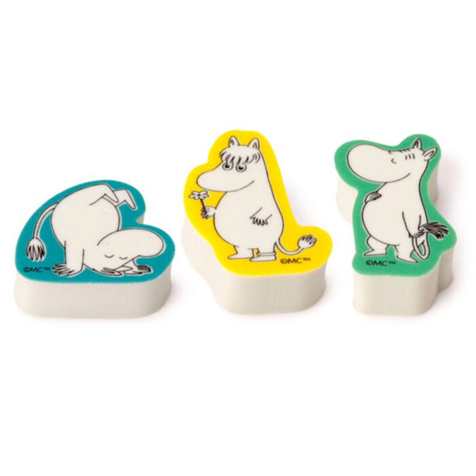 Moomin 3 piece shaped eraser set