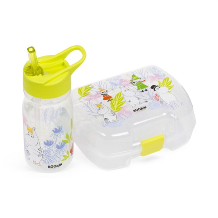 Moomin water bottle and lunch box set