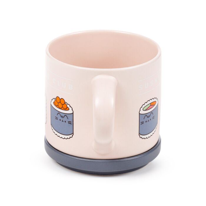 Porcelain Mug & Coaster Lid Set - Pusheen the Cat Bento Club Sushi Lover