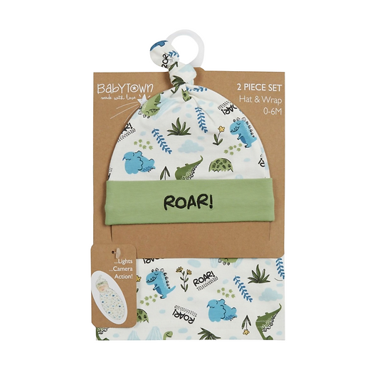 Baby Headband or Hat with a Swaddle Blanket Gift Sets – 0–6 Months