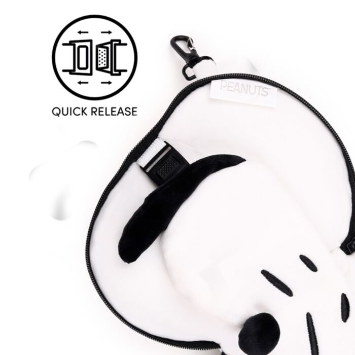 Relaxeazzz Peanuts Snoopy Shaped Plush Travel Pillow & Eye Mask