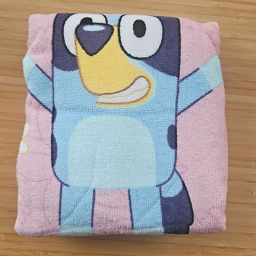 Bluey hooded poncho towel kids Pink