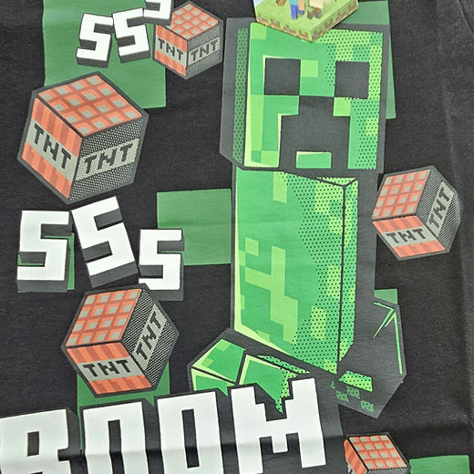 Minecraft Boys' T-Shirt & Long Sleeve Top – Creeper Design