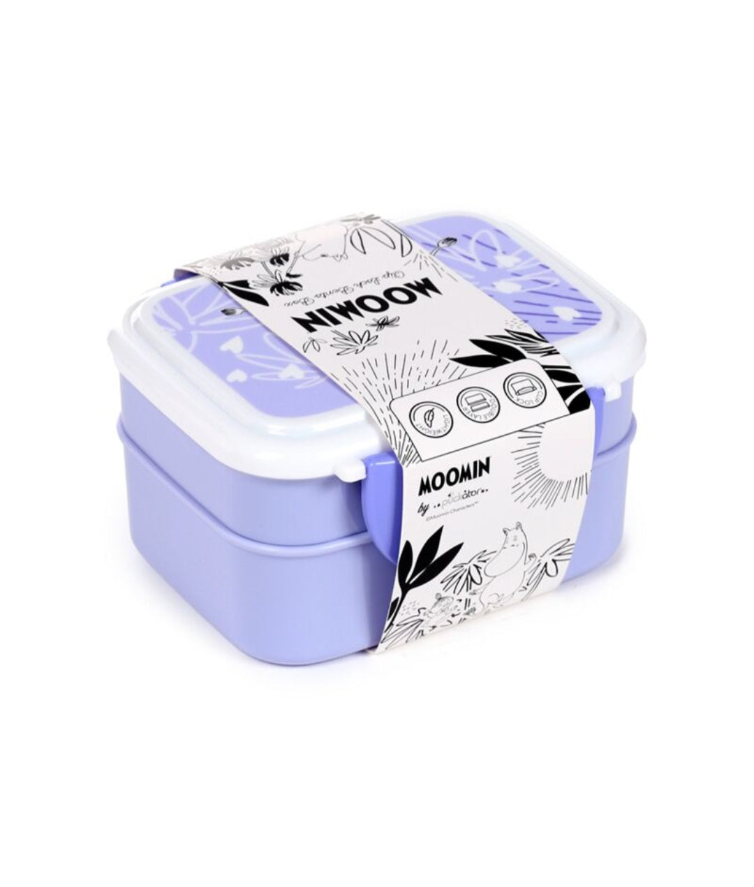 Bento Clip Lock Lunch Box with Cutlery - Moomin