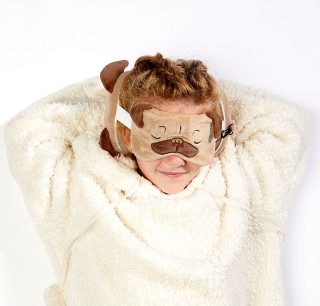 Relaxeazzz Plush Travel Pillow & Eye Mask