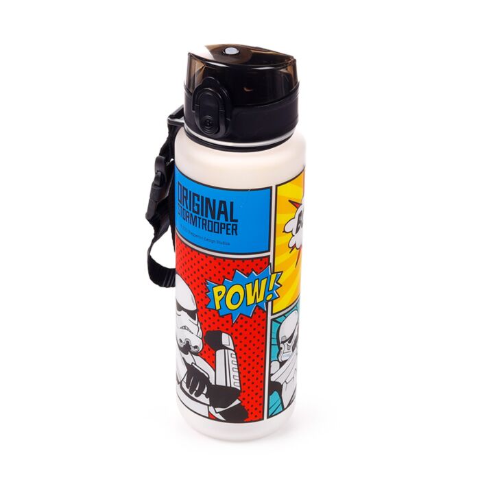 600ml Shatterproof Pop Top Water Bottle - The Original Stormtrooper Pop Art