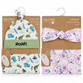 Baby Headband or Hat with a Swaddle Blanket Gift Sets – 0–6 Months