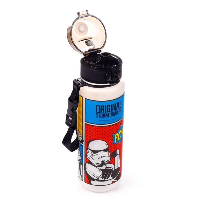 600ml Shatterproof Pop Top Water Bottle - The Original Stormtrooper Pop Art