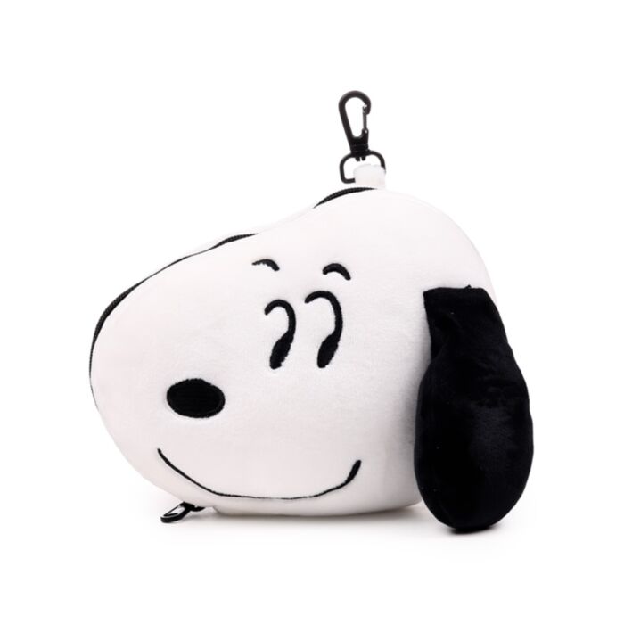 Relaxeazzz Peanuts Snoopy Shaped Plush Travel Pillow & Eye Mask
