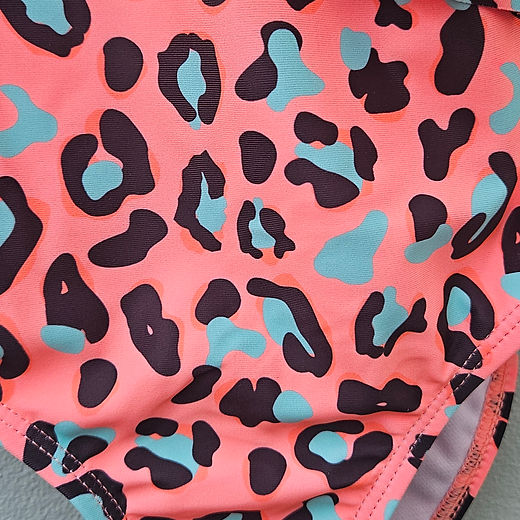 Girls leopard print swimming costume by Red Melon