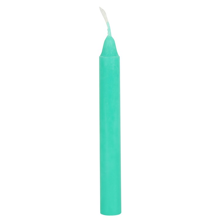 Set of 12 Green 'Luck' Spell Candles