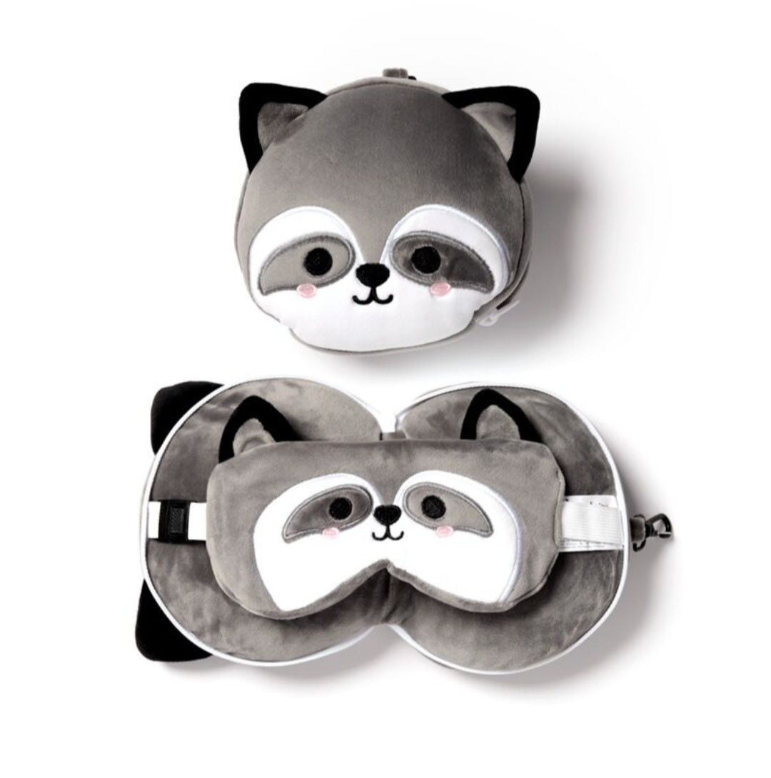 Relaxeazzz Plush Travel Pillow & Eye Mask