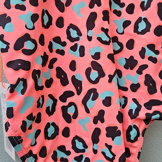 Girls leopard print swimming costume by Red Melon